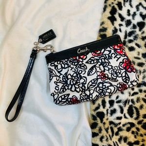 Coach Floral Wristlet Purse